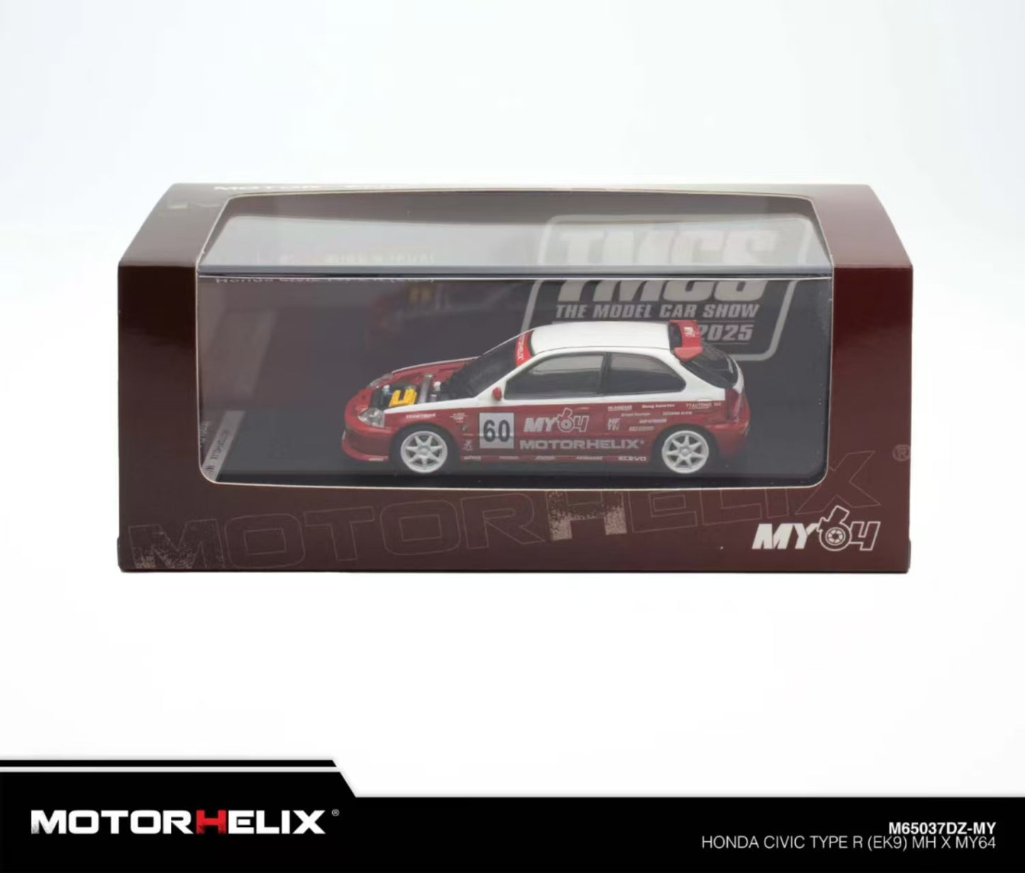 MOTORHELIX 1/64 HONDA CIVIC TYPE R EK9 TMCS SET | THE MODEL CAR SHOW 2025 TMCS