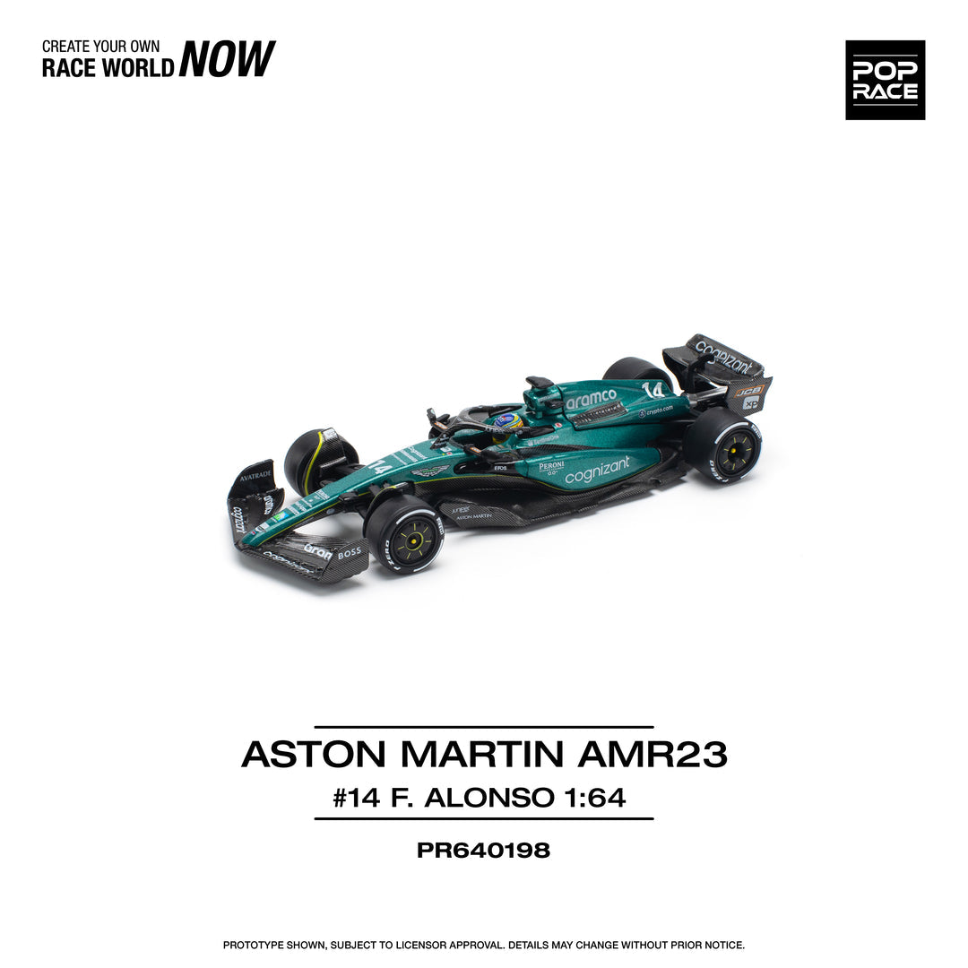 POP RACE 1/64 ASTON MARTIN ARAMCO AMR23 #14 PR640198