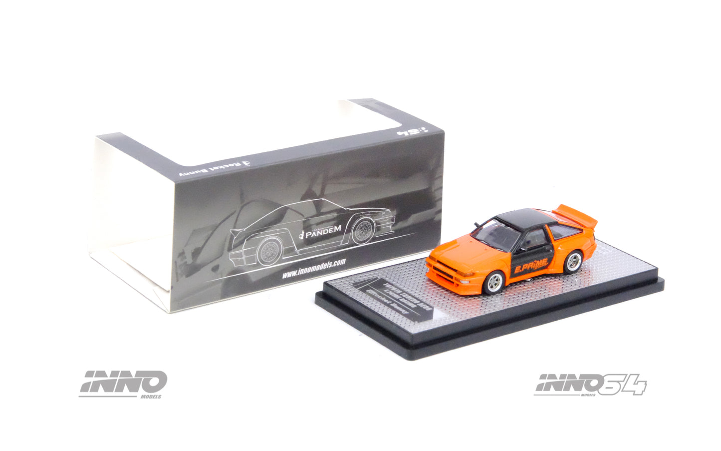 INNO 64 1/64 TOYOTA COROLLA TRUENO AE86 "PANDEM / ROCKET BUNNY" E. PRIME RACING