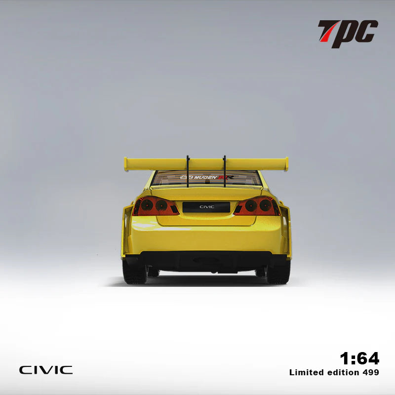 TPC 1/64 Honda Civic FD2 Yellow - Carbon Hood