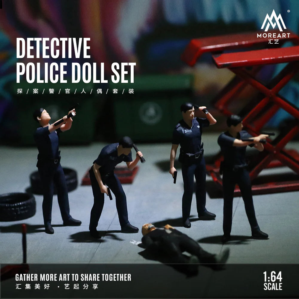 MOREART 1/64 DETECTIVE POLICE DOLLSET