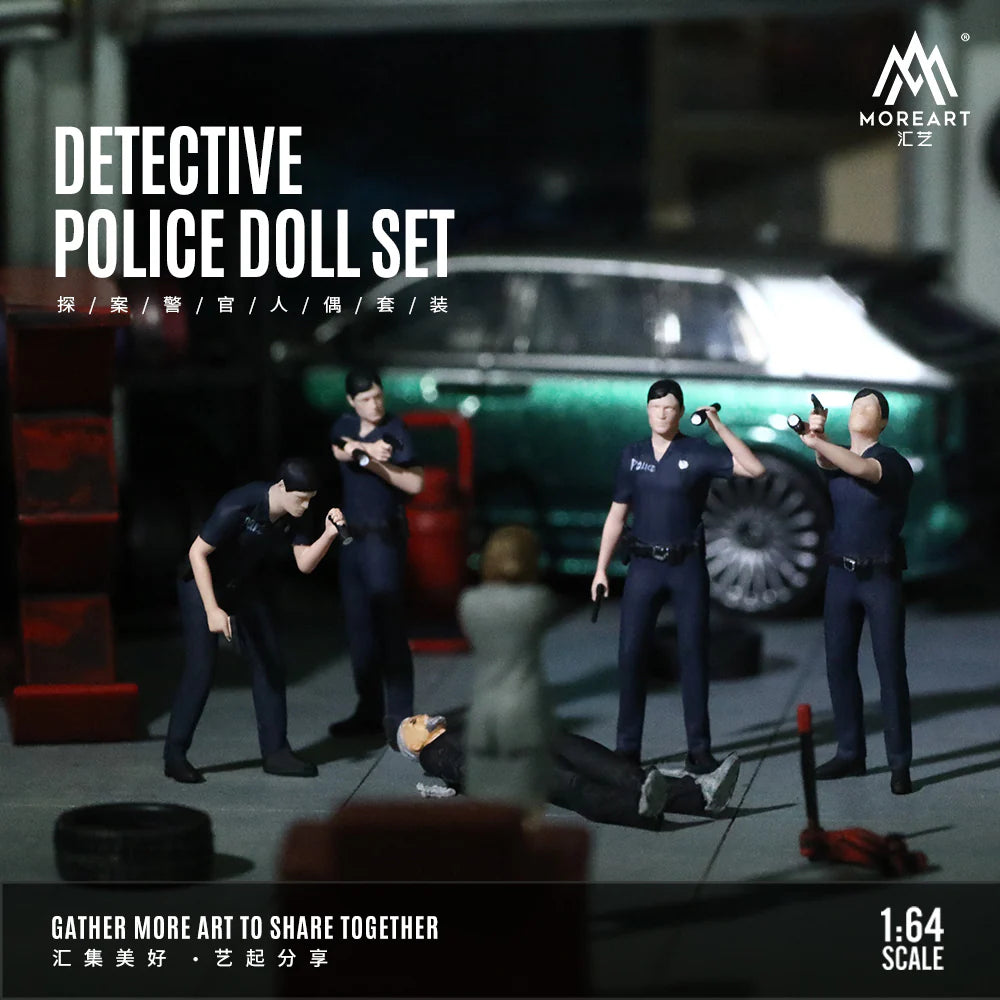 MOREART 1/64 DETECTIVE POLICE DOLLSET