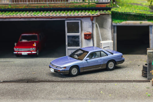 J Collection X Tarmac Works 1/64 Nissan Silvia S13 Blue/Grey - COLLAB64