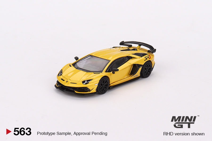 * PRE ORDER * MINI GT #563 Lamborghini Aventador SVJ New Giallo Orion (RHD)