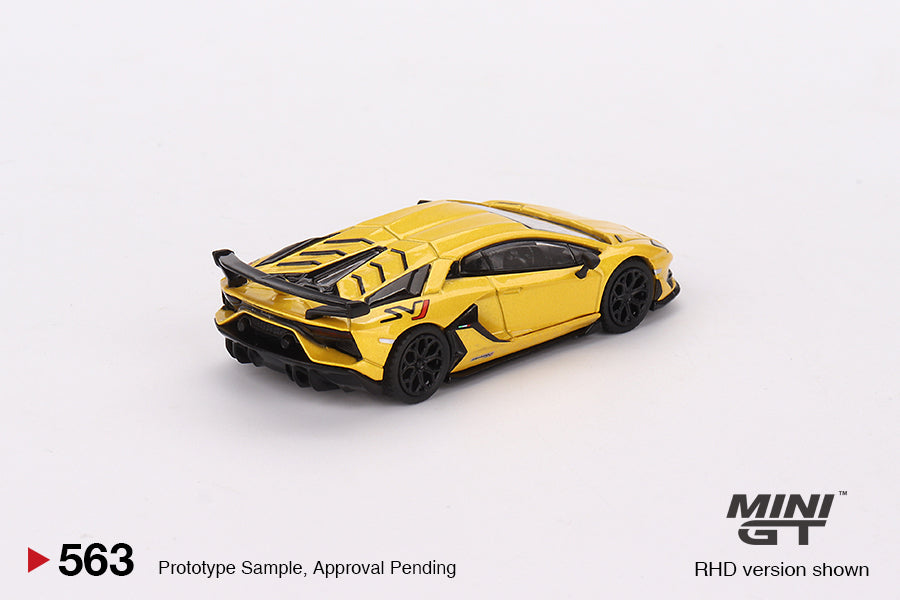 * PRE ORDER * MINI GT #563 Lamborghini Aventador SVJ New Giallo Orion (RHD)