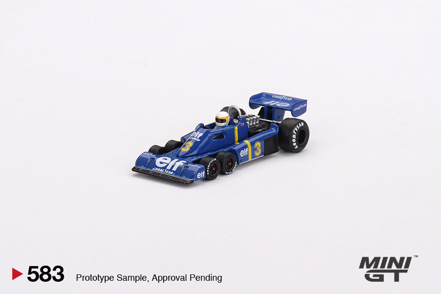 * PRE ORDER * MINI GT #583 "Tyrrell P34 #3 Jody Scheckter
1976 Swedish GP Winner "