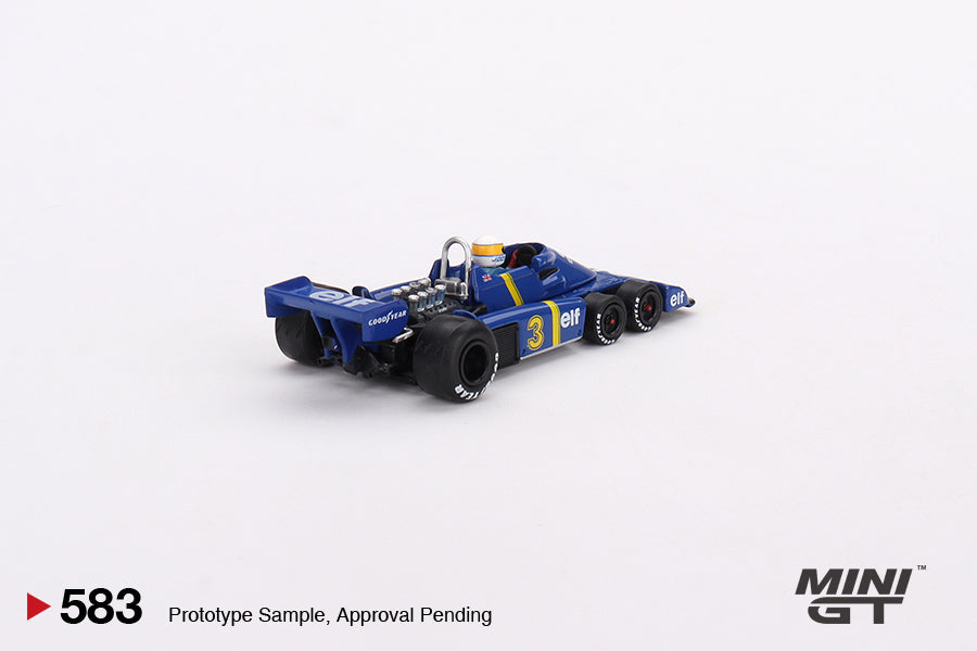 * PRE ORDER * MINI GT #583 "Tyrrell P34 #3 Jody Scheckter
1976 Swedish GP Winner "