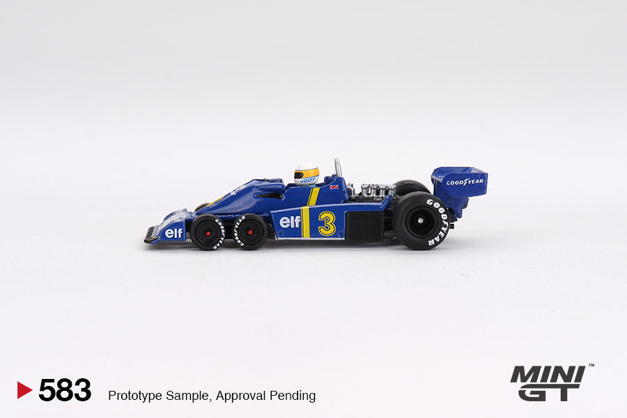 * PRE ORDER * MINI GT #583 "Tyrrell P34 #3 Jody Scheckter
1976 Swedish GP Winner "