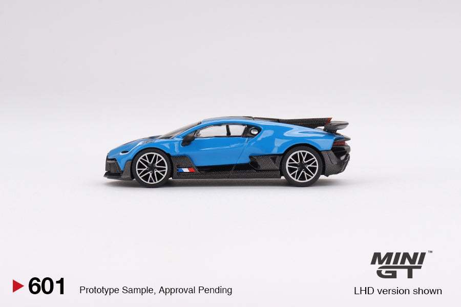 * PRE ORDER * MINI GT #601 Bugatti Divo Blu Bugatti (LHD)
