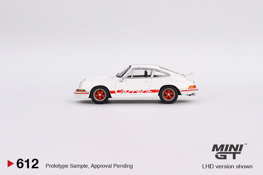 * PRE ORDER * MINI GT #612 Porsche 911 Carrera RS 2.7 Grand Prix White with Red Livery
( RHD )