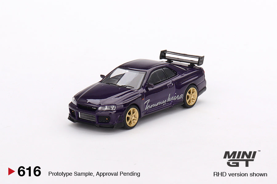 * PRE ORDER * MINI GT #616 Nissan Skyline GT-R (R34) Tommykaira R-z Midnight Purple (RHD)
