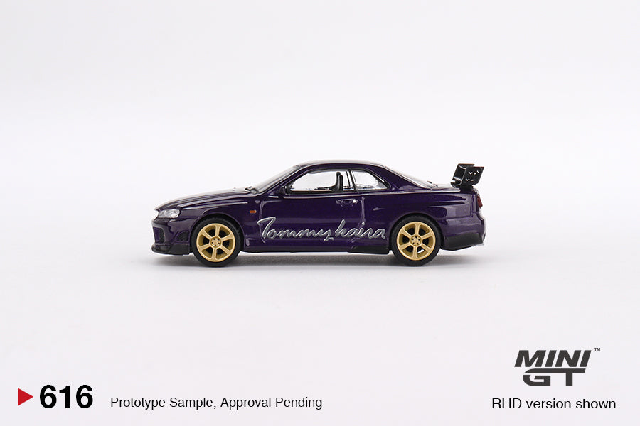 * PRE ORDER * MINI GT #616 Nissan Skyline GT-R (R34) Tommykaira R-z Midnight Purple (RHD)