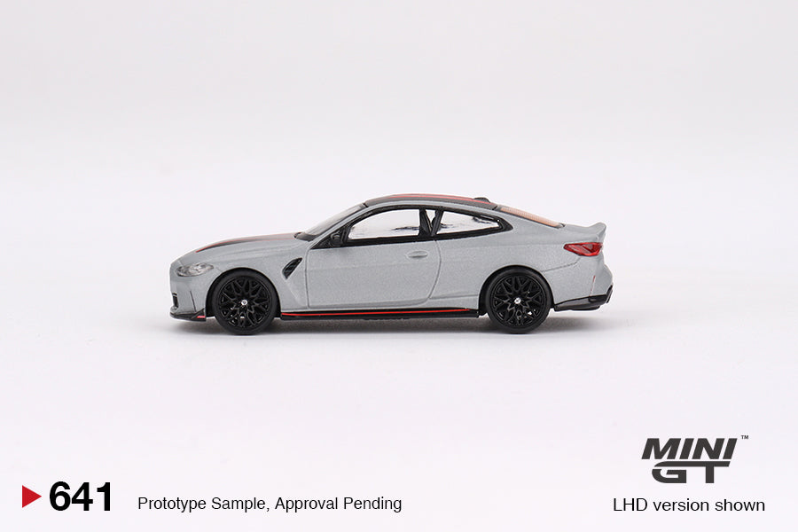 * PRE ORDER * MINI GT #641 1/64 BMW M4 CSL (G82) Frozen Brooklyn Grey Metallic (RHD)
