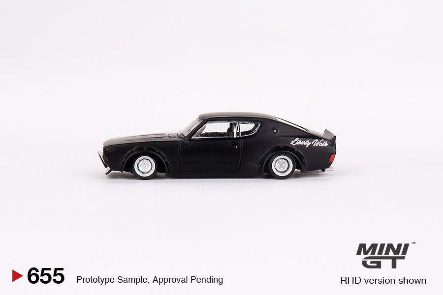 * PRE ORDER * MINI GT #655 1/64 Nissan Skyline Kenmeri Liberty Walk Matt Black (RHD)