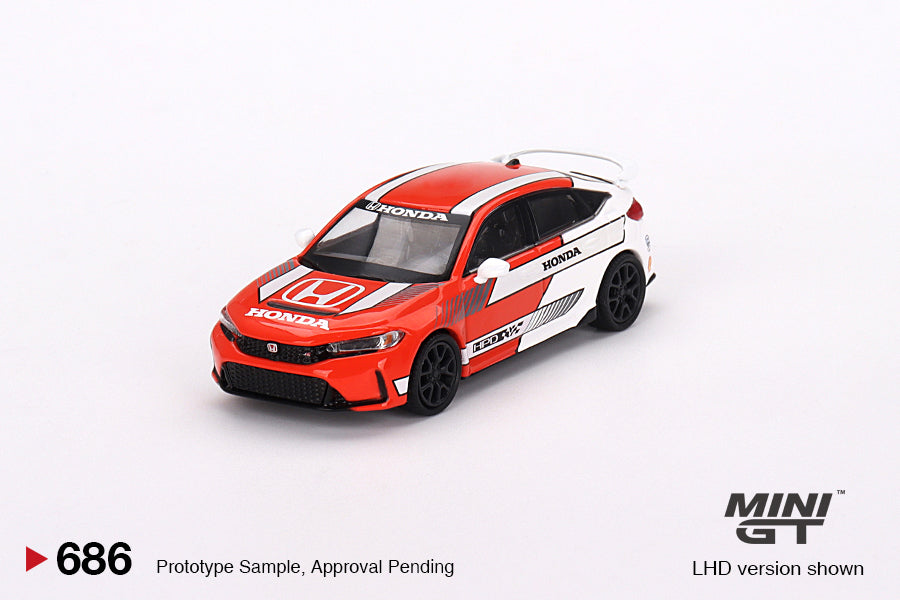 MINI GT #686 1/64 Honda Civic Type R #1 2023 Pace Car Red (LHD)