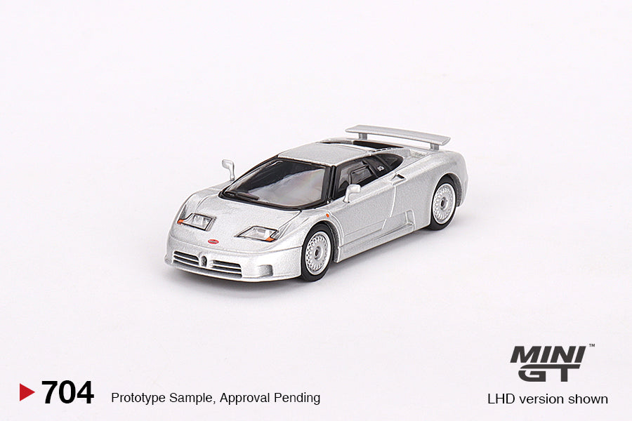 MINI GT #704 1/64 Bugatti EB110 GT Grigio Chiaro (LHD)