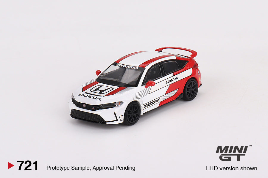 MINI GT #721 1/64 Honda Civic Type R #2 2023 Pace Car White (LHD)