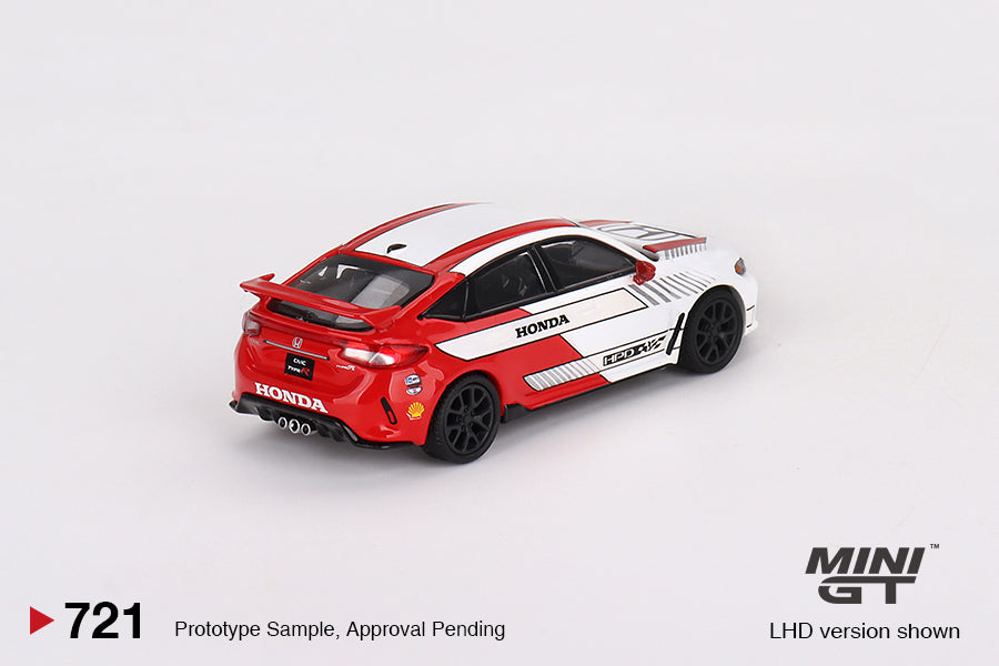 MINI GT #721 1/64 Honda Civic Type R #2 2023 Pace Car White (LHD)