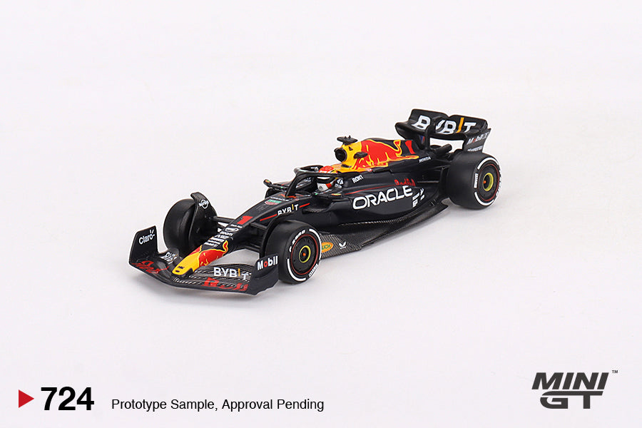 * PRE ORDER * MINI GT #724 1/64 Oracle Red Bull Racing RB19 #1 Max Verstappen 2023 F1 2023 Bahrain GP Winner