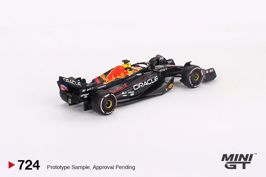 * PRE ORDER * MINI GT #724 1/64 Oracle Red Bull Racing RB19 #1 Max Verstappen 2023 F1 2023 Bahrain GP Winner