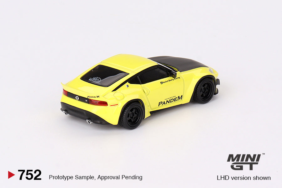 MINI GT #752 1/64 Nissan Z Pandem Ikazuchi Yellow (RHD)