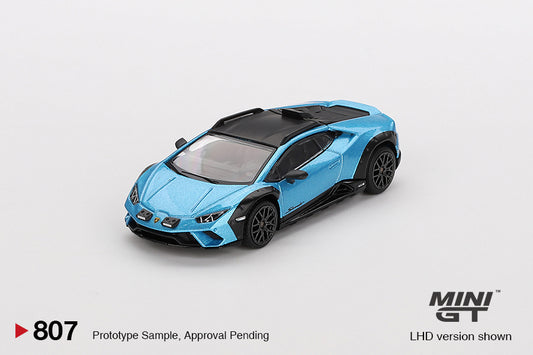 MINI GT #807 1/64 Lamborghini Huracán Sterrato Blu Aegir (RHD)