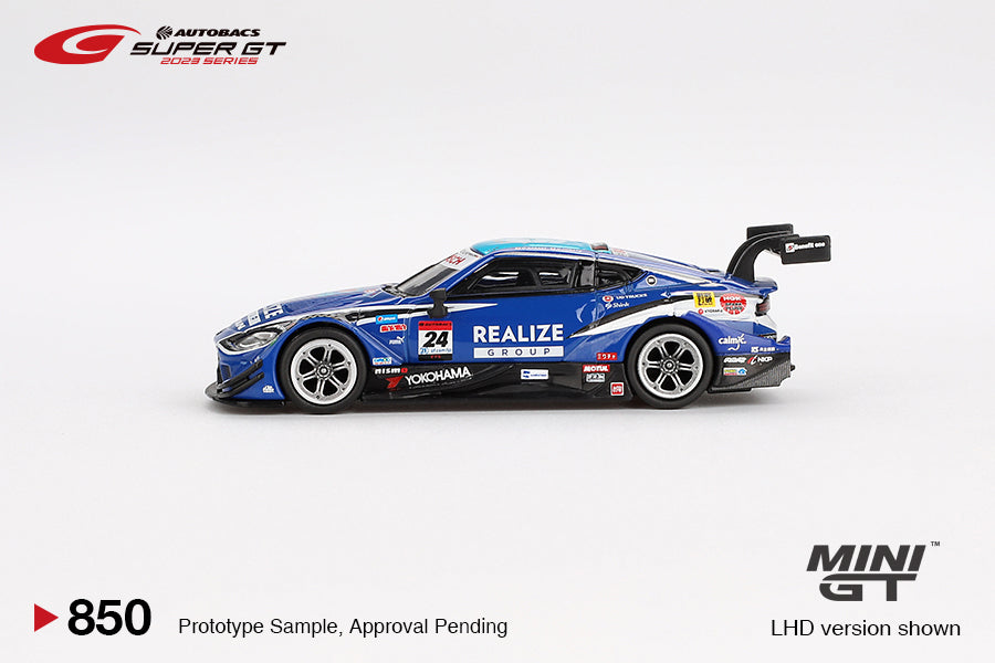 * PRE ORDER * MINI GT #850 "Nissan Z GT500 #24 ""REALIZE CORPORTATION ADVAN Z"" KONDO RACING 2023 SUPER GT SERIES / SUPER GT