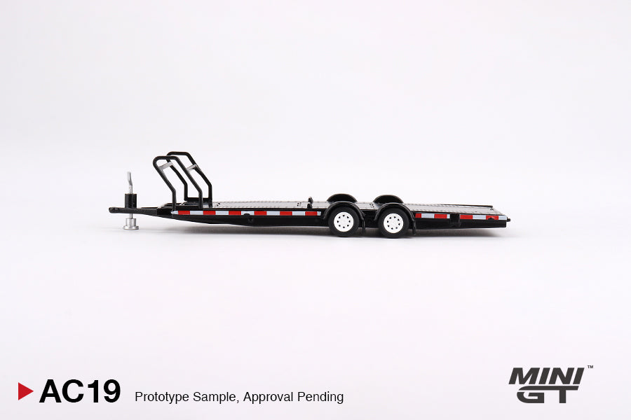 * PRE ORDER * MINI GT #AC19 Car Hauler Trailer Type B Black