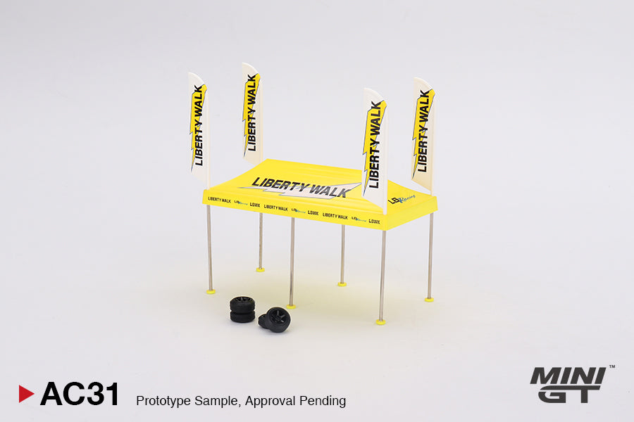 * PRE ORDER * MINI GT #AC31 Paddock Service Tent Set - LB Racing