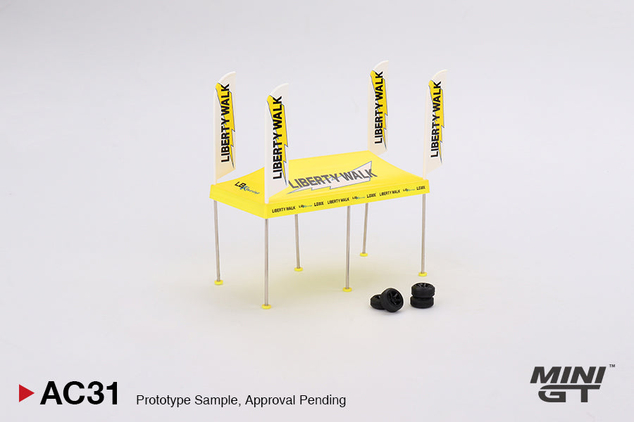 * PRE ORDER * MINI GT #AC31 Paddock Service Tent Set - LB Racing