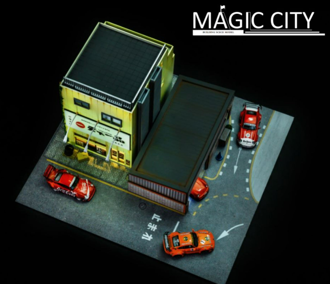 Magic City 1/64 RWB Roppongi Annual Gathering, Contract Office & Tenkaippin Ramen Shop Diorama 110032