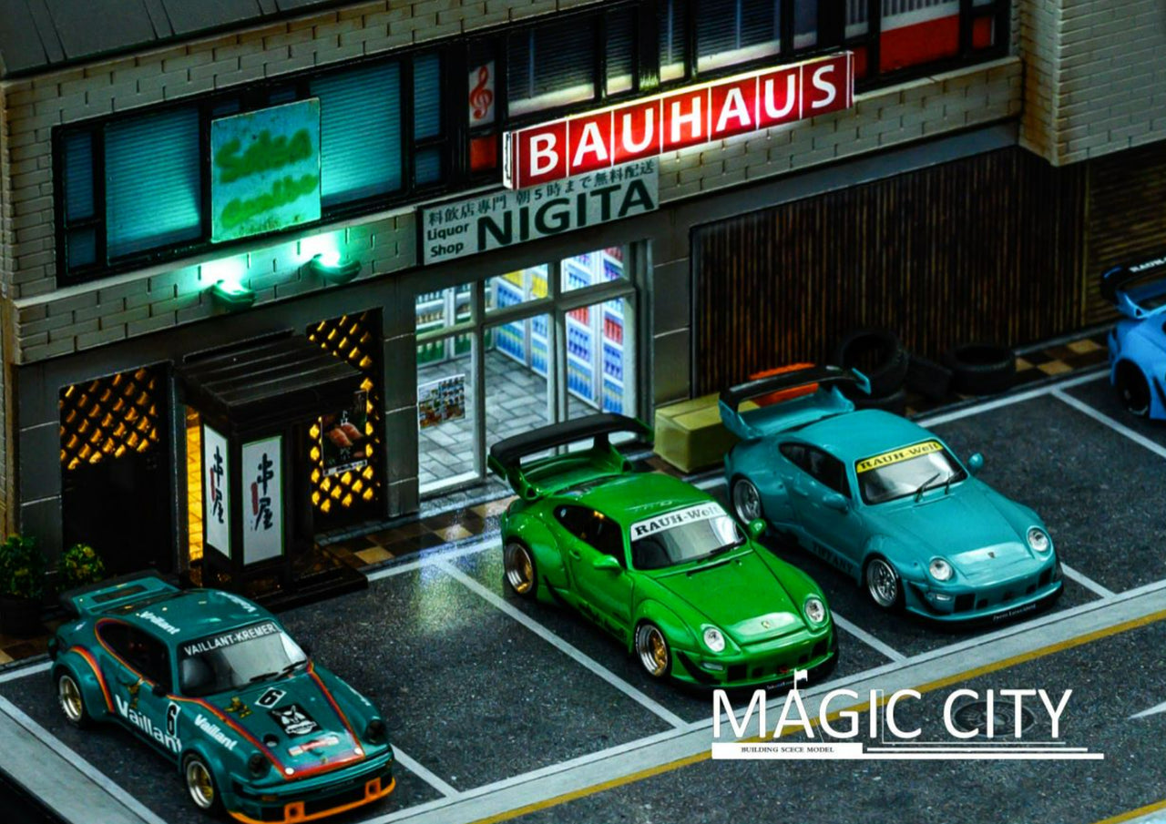 Magic City 1/64 RWB Roppongi Annual Gathering Nigita Beverage Store Diorama 110033