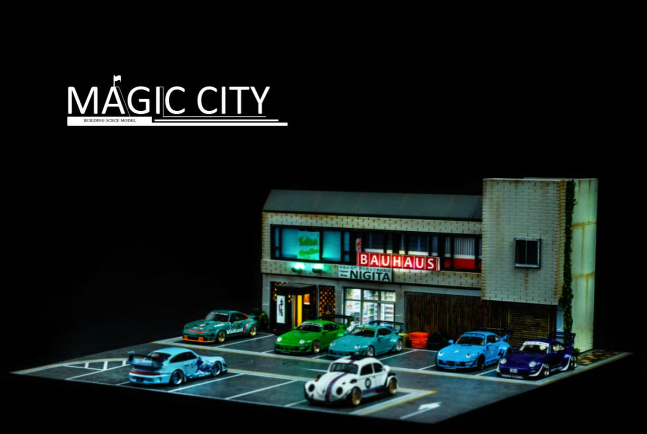 Magic City 1/64 RWB Roppongi Annual Gathering Nigita Beverage Store Diorama 110033