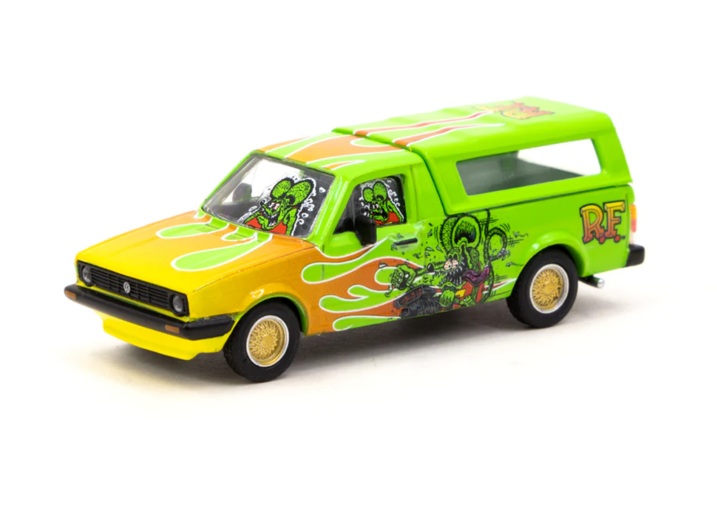 Schuco X Tarmac Works 1/64 Volkswagen Caddy - Rat Fink - COLLAB64