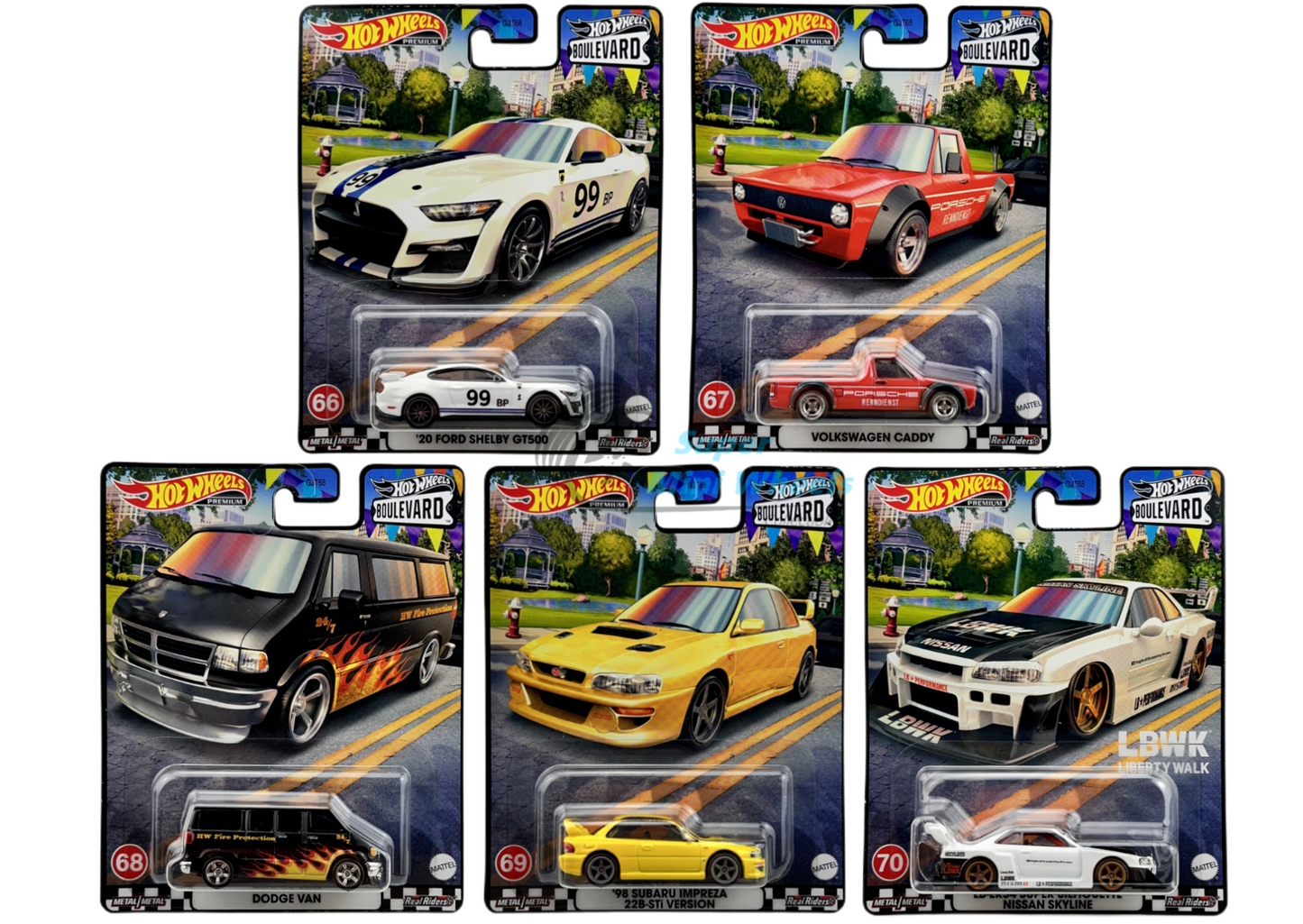 Hot Wheels Premium Boulevard Series ( #66 - #70) Set