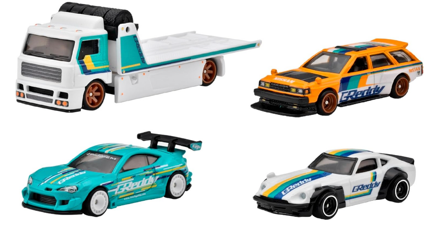 HOT WHEELS PREMIUM GREDDY DRIFT THEME BOX SET