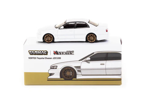 Tarmac Works 1/64 VERTEX Toyota Chaser JZX100 White Metallic - Lamley Special Edition - GLOBAL64