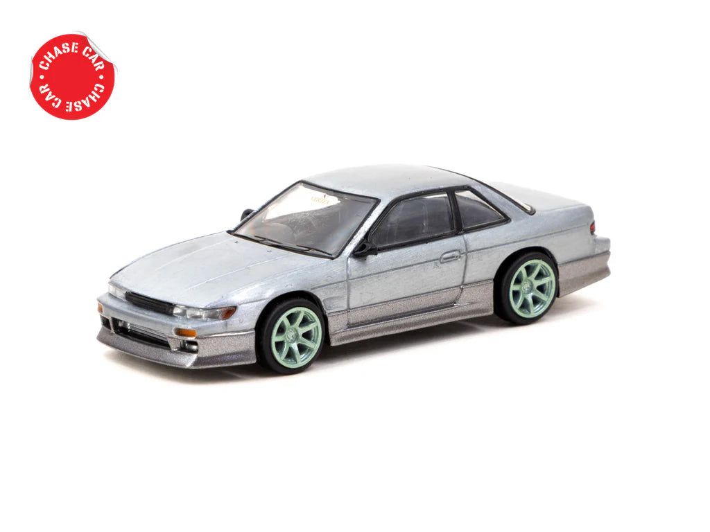 Tarmac Works 1/64 VERTEX Nissan Silvia S13 Green/Grey - GLOBAL64 * CHASE *