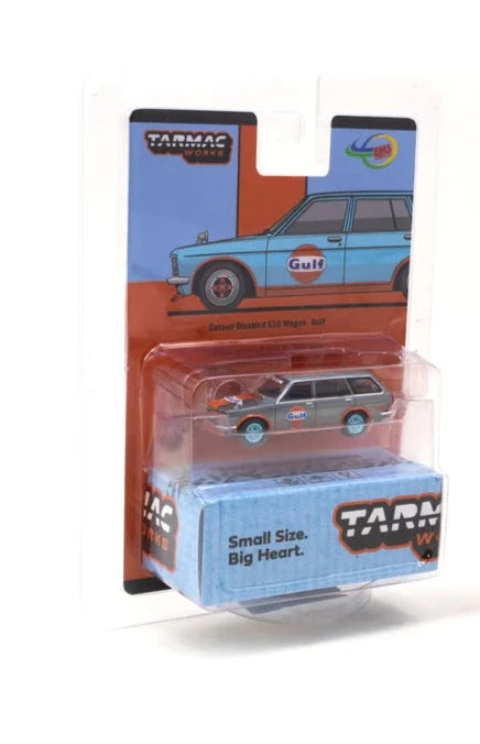 Tarmac Works 1/64 Datsun Bluebird 510 Wagon Gulf - Indonesia Special Edition - GLOBAL64 * CHASE *