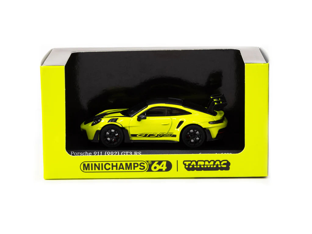 Minichamps X Tarmac Works 1/64 Porsche 911 GT3 RS Acid Green - COLLAB64