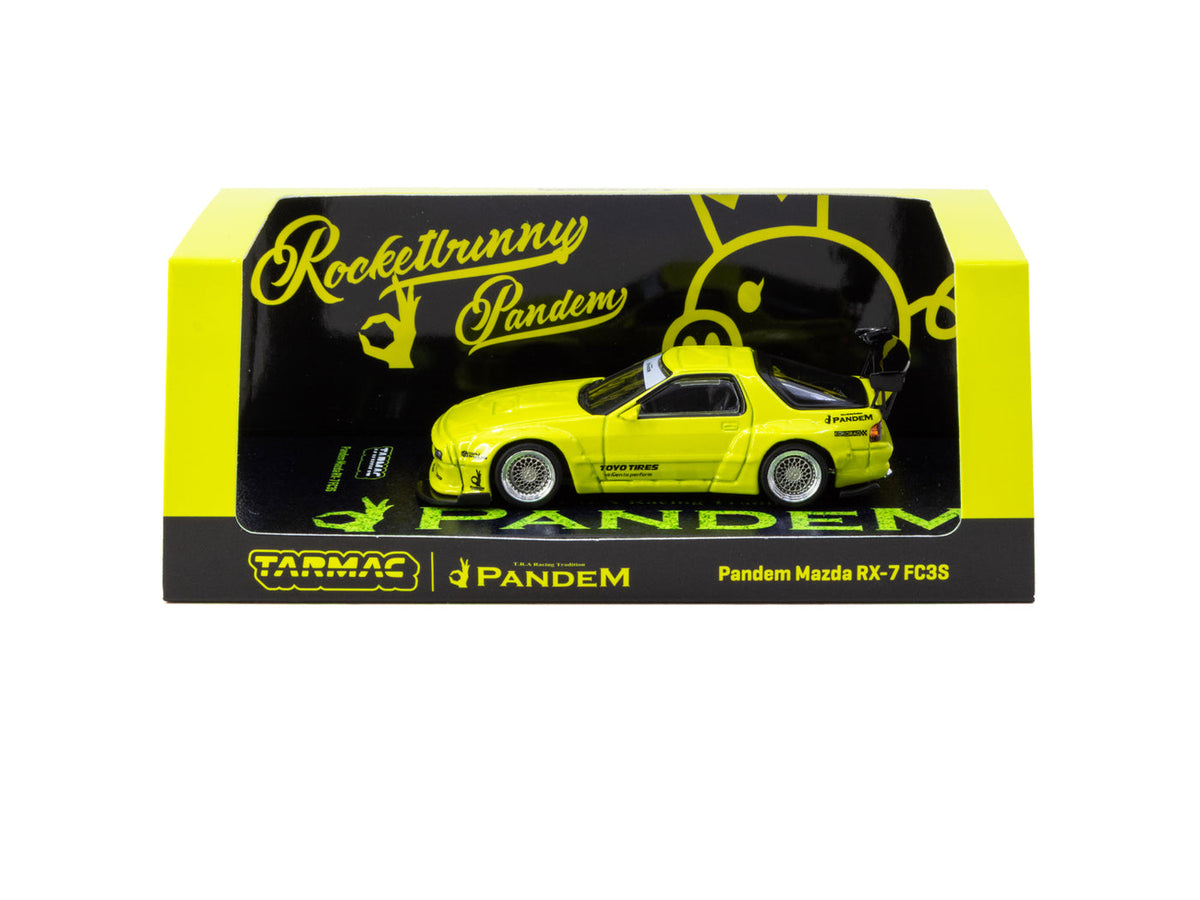 TARMAC WORKS 1/64 Pandem Mazda RX-7 FC3S Yellow ROAD64
