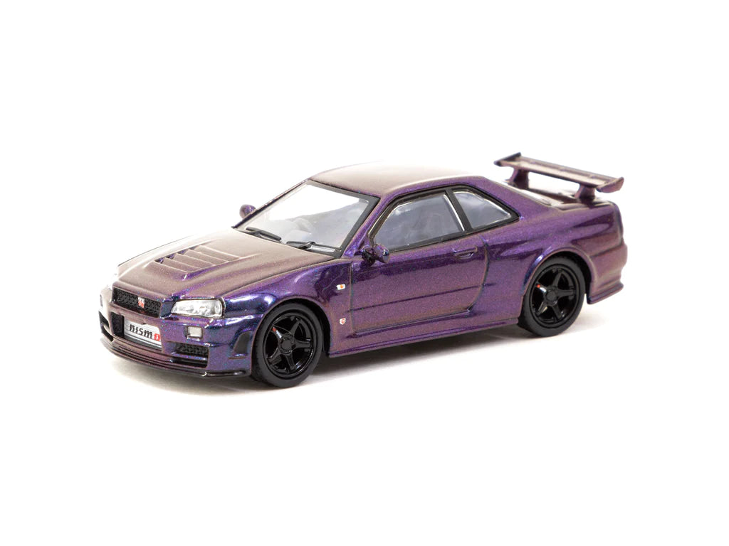 Tarmac Works X Schuco Collab64 1/64 Nissan Skyline GT-R (R34) Z-tune Midnight Purple III