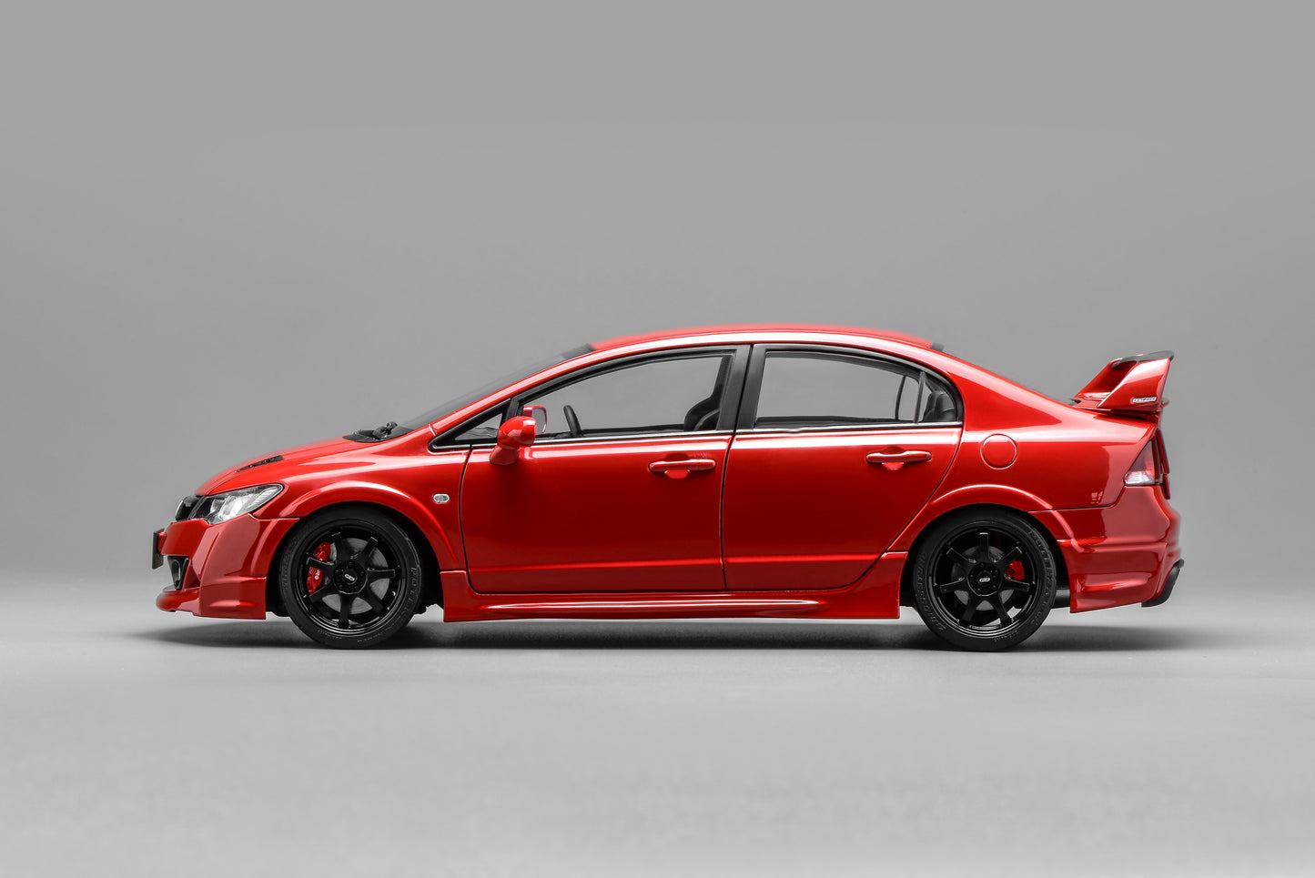 MOTORHELIX 1/18 Honda Civic Type R(FD2)MUGEN RR Diecast Model. M85415 Milano Red