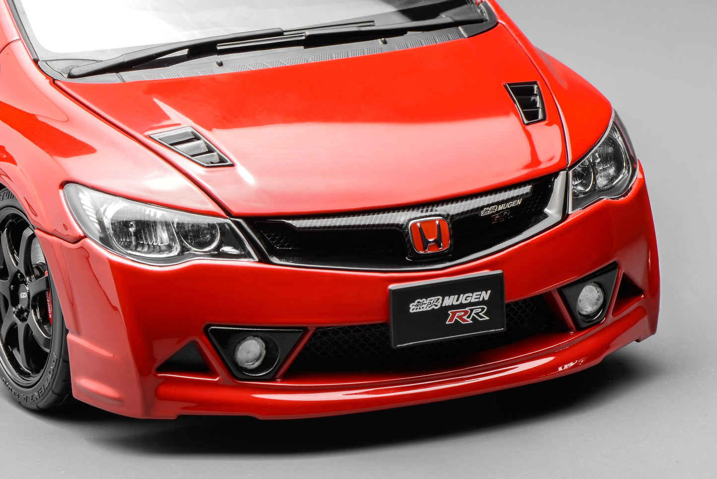 MOTORHELIX 1/18 Honda Civic Type R(FD2)MUGEN RR Diecast Model. M85415 Milano Red