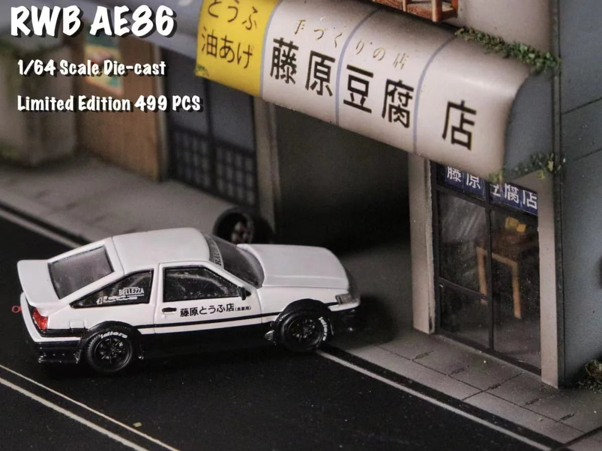 Street Weapon 1/64 RWB AE86 2-Door Initial D Fujiwara Livery