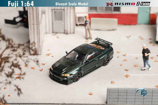 Fuji 1/64 Nissan Skyline GT-R R34 Z-Tune CRS Dark Green