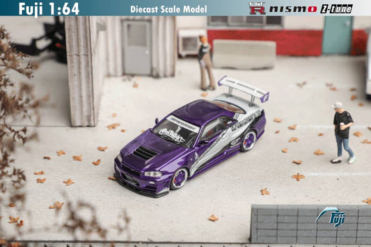 Fuji 1/64 Nissan Skyline GT-R R34 Z-Tune Gifted Purple HighWing