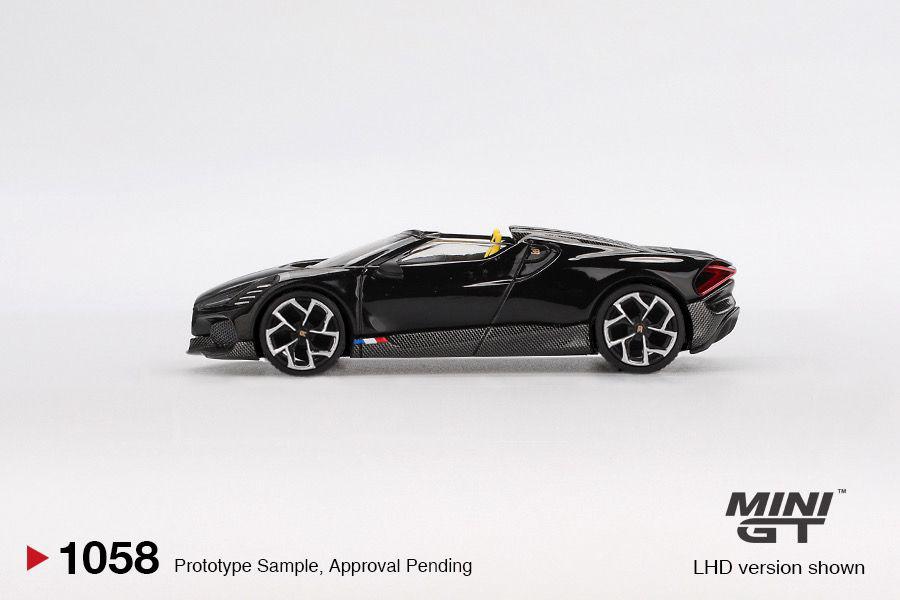 * PRE ORDER * MINI GT #1058 1/64 Bugatti W16 Mistral Black (LHD)