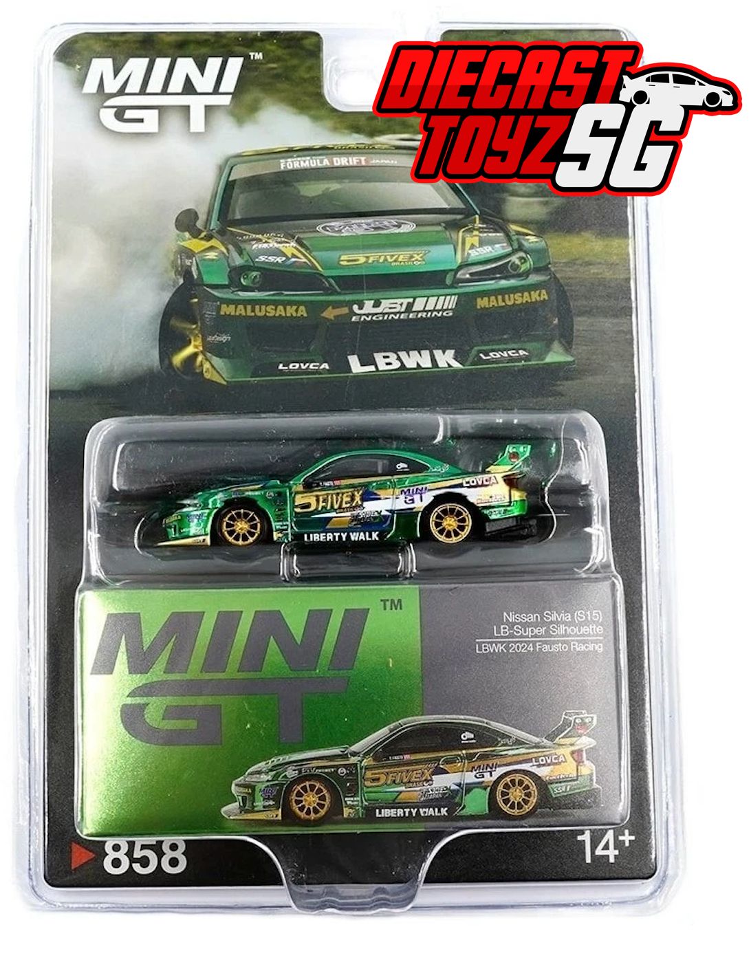 上質で快適 MINI LBWK SILVIA S15 Silhouette LB-Super Nissan 1/64 #858 GT ミニカー