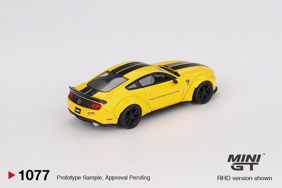 * PRE ORDER * MINI GT #1077 1/64 LB-WORKS FORD MUSTANG Triple Yellow ( RHD )